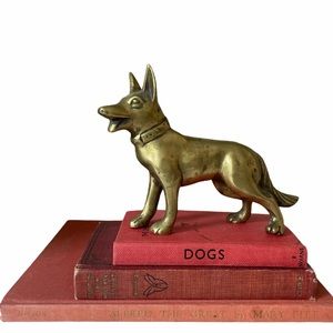 Vintage Brass German Shepherd